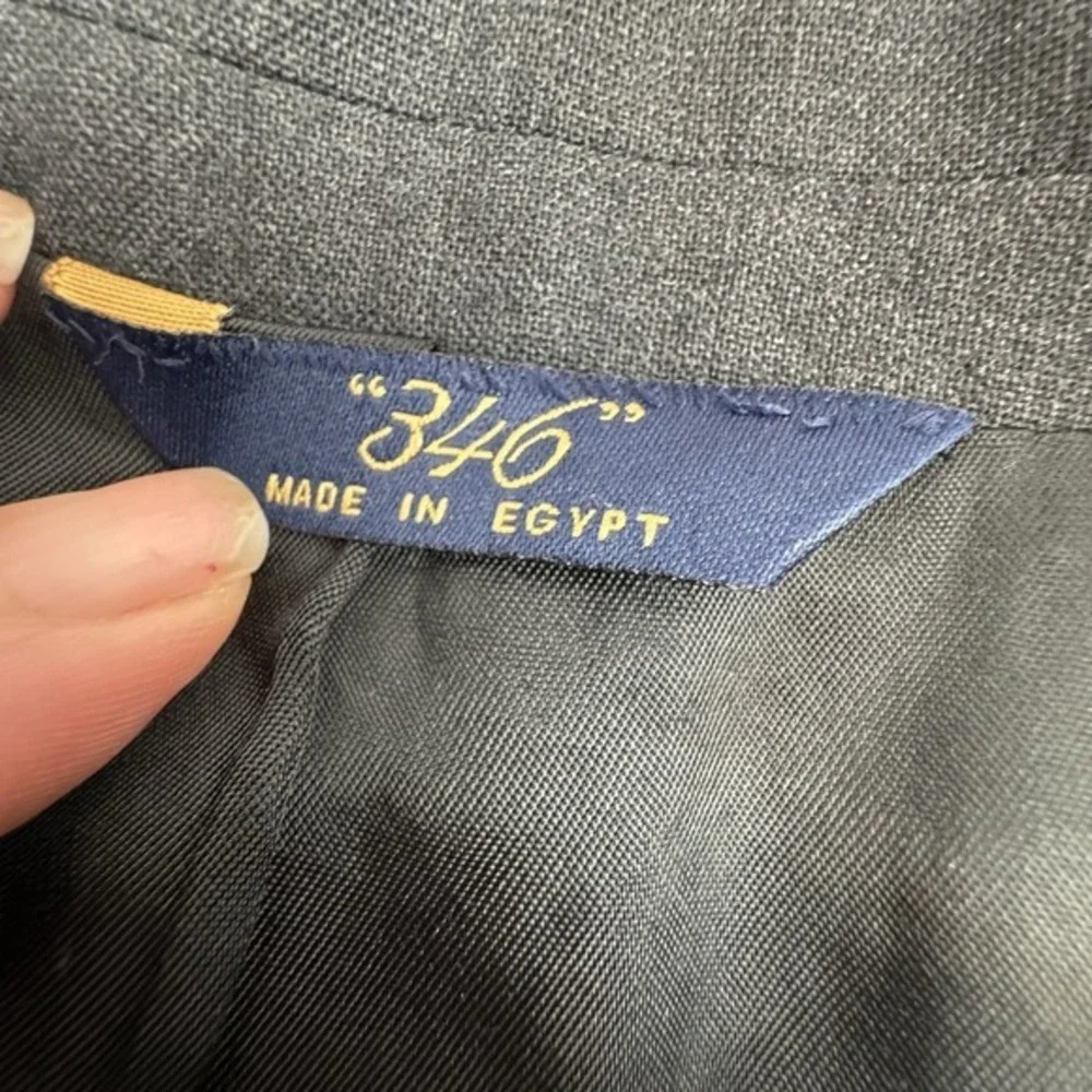 BROOKS BROTHERS 346 Stretch Mens Wool Blazer Coat Jacket Grey/Gray -‎ 41L